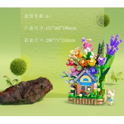 DUOMAIKA D2012 2012 CABIN RỪNG CỦA GẤU bộ đồ chơi xếp lắp ráp ghép mô hình FOREST HOUSE