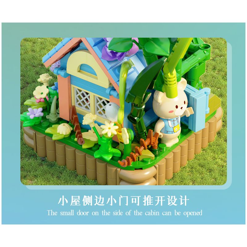 DUOMAIKA D2012 2012 CABIN RỪNG CỦA GẤU bộ đồ chơi xếp lắp ráp ghép mô hình FOREST HOUSE