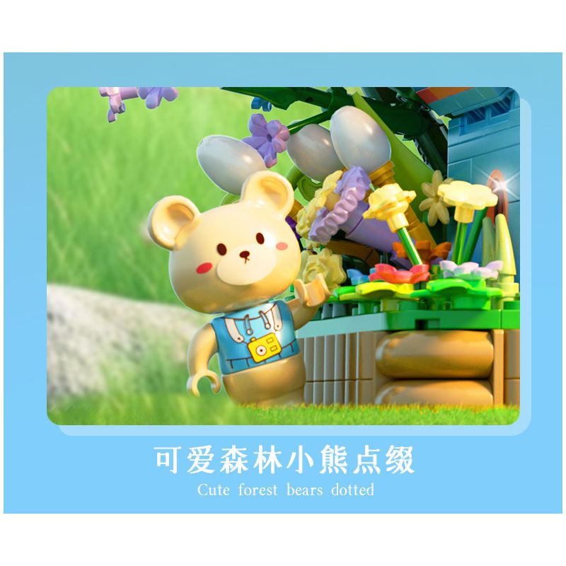 DUOMAIKA D2012 2012 CABIN RỪNG CỦA GẤU bộ đồ chơi xếp lắp ráp ghép mô hình FOREST HOUSE