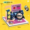 WISE BLOCK AULDEY HA392101 392101 TIỆC DANXIAO CẢNH NHẬN PHÒNG ĐẢO 4 LOẠI DANXIAOHEI VÀ GIAN HÀNG DJ DANXIAOFEN BIỂN CHỈ ĐƯỜNG DANXIAOHUANG MÁY CHƠI ĐIỆN TỬ DANXIAOLAN BÁN TỰ ĐỘNG bộ đồ chơi xếp lắp ráp ghép mô hình Movie & Game Phim Và Trò Chơi