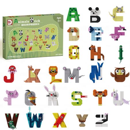 DK 5004 HÌNH CHỮ ĐỘNG VẬT NGỘ NGHĨNH bộ đồ chơi xếp lắp ráp ghép mô hình Creator ANIMALS BRICK Sáng Tạo 1151 khối
