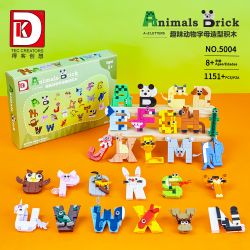 DK 5004 HÌNH CHỮ ĐỘNG VẬT NGỘ NGHĨNH bộ đồ chơi xếp lắp ráp ghép mô hình Creator ANIMALS BRICK Sáng Tạo 1151 khối