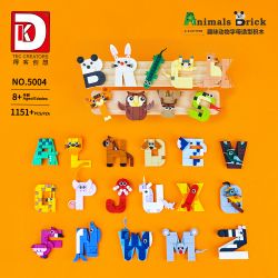 DK 5004 HÌNH CHỮ ĐỘNG VẬT NGỘ NGHĨNH bộ đồ chơi xếp lắp ráp ghép mô hình Creator ANIMALS BRICK Sáng Tạo 1151 khối