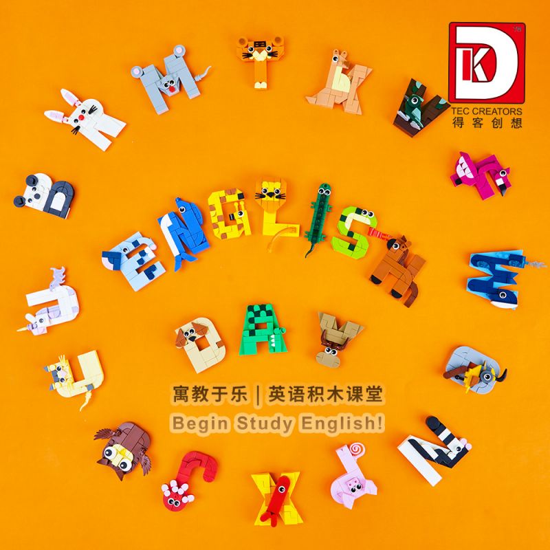 DK 5004 HÌNH CHỮ ĐỘNG VẬT NGỘ NGHĨNH bộ đồ chơi xếp lắp ráp ghép mô hình Creator ANIMALS BRICK Sáng Tạo 1151 khối