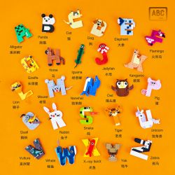 DK 5004 HÌNH CHỮ ĐỘNG VẬT NGỘ NGHĨNH bộ đồ chơi xếp lắp ráp ghép mô hình Creator ANIMALS BRICK Sáng Tạo 1151 khối