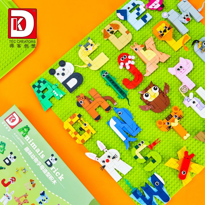 DK 5004 HÌNH CHỮ ĐỘNG VẬT NGỘ NGHĨNH bộ đồ chơi xếp lắp ráp ghép mô hình Creator ANIMALS BRICK Sáng Tạo 1151 khối