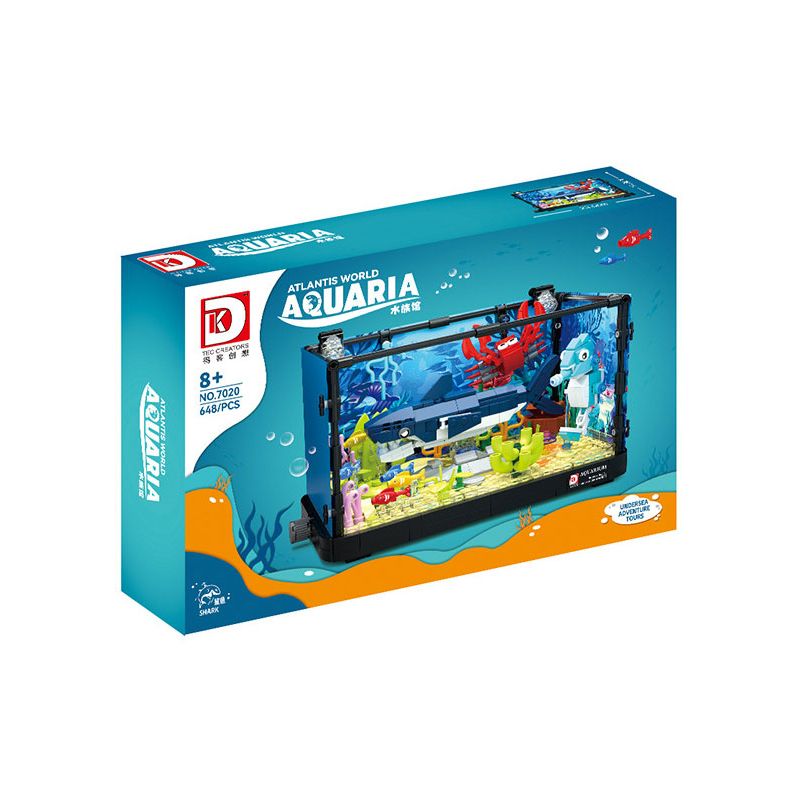 DK 7020 THỦY CUNG CÁ MẬP ĐẠI DƯƠNG bộ đồ chơi xếp lắp ráp ghép mô hình Creator ATLANTIS WORLD AQUARIA Sáng Tạo 648 khối