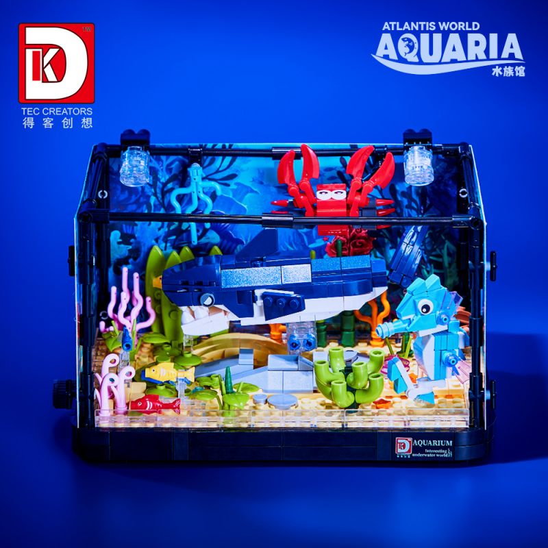 DK 7020 THỦY CUNG CÁ MẬP ĐẠI DƯƠNG bộ đồ chơi xếp lắp ráp ghép mô hình Creator ATLANTIS WORLD AQUARIA Sáng Tạo 648 khối