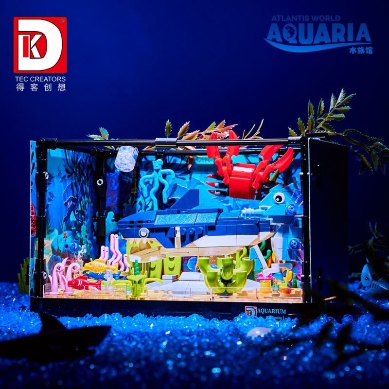 DK 7020 THỦY CUNG CÁ MẬP ĐẠI DƯƠNG bộ đồ chơi xếp lắp ráp ghép mô hình Creator ATLANTIS WORLD AQUARIA Sáng Tạo 648 khối