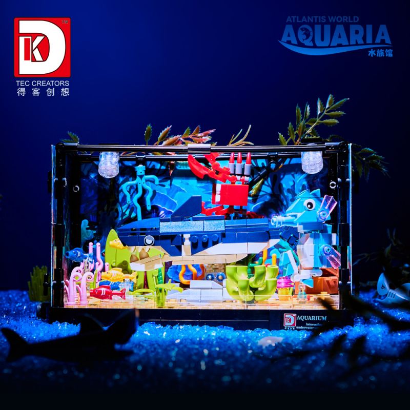 DK 7020 THỦY CUNG CÁ MẬP ĐẠI DƯƠNG bộ đồ chơi xếp lắp ráp ghép mô hình Creator ATLANTIS WORLD AQUARIA Sáng Tạo 648 khối