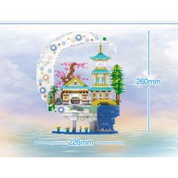 ZHEGAO LZ8284 8284 CUNG ĐIỆN QUẢNG HÁN bộ đồ chơi xếp lắp ráp ghép mô hình Arts & Crafts MOON PALACE 2946 khối