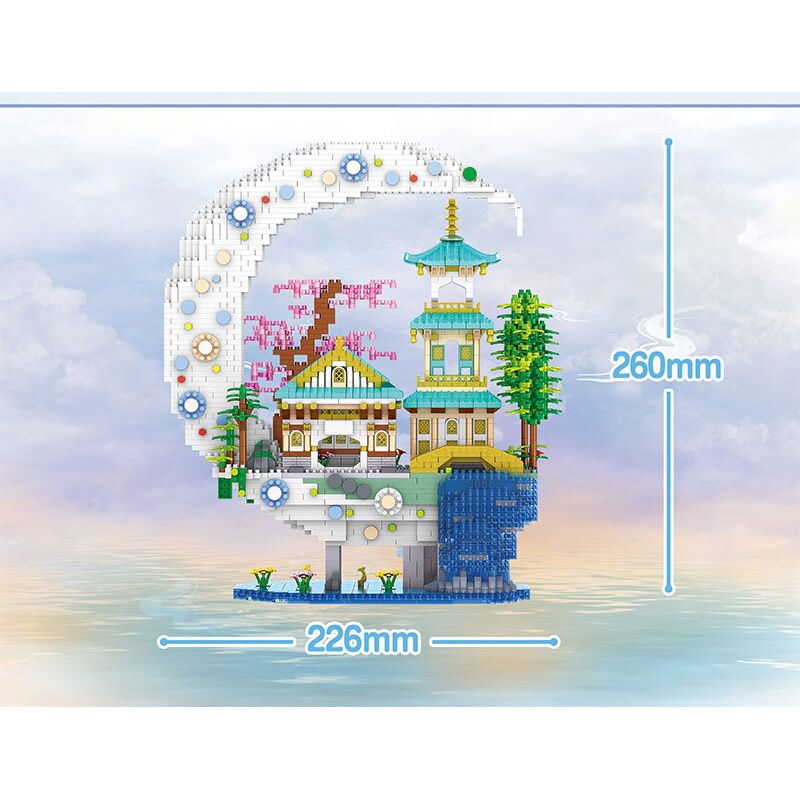 ZHEGAO LZ8284 8284 CUNG ĐIỆN QUẢNG HÁN bộ đồ chơi xếp lắp ráp ghép mô hình Arts & Crafts MOON PALACE 2946 khối