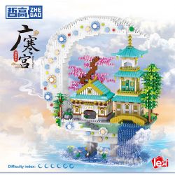 ZHEGAO LZ8284 8284 CUNG ĐIỆN QUẢNG HÁN bộ đồ chơi xếp lắp ráp ghép mô hình Arts & Crafts MOON PALACE 2946 khối