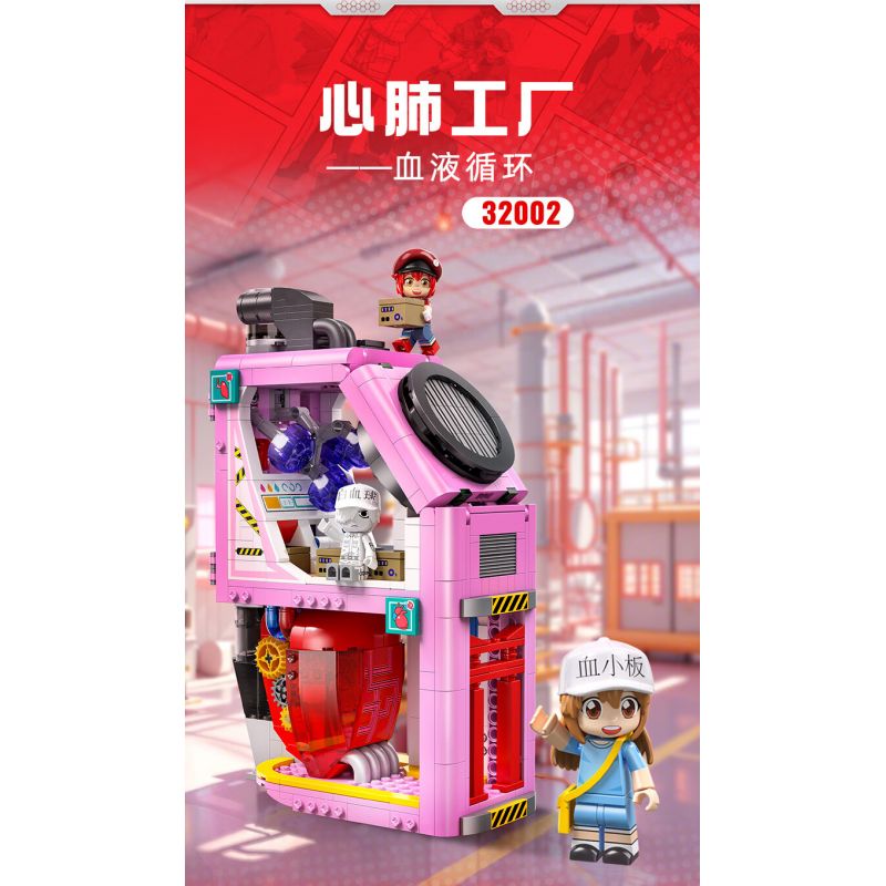JIALE SPECIAL 32002 TẾ BÀO HOẠT ĐỘNG TUẦN HOÀN MÁU CỦA TIM VÀ PHỔI bộ đồ chơi xếp lắp ráp ghép mô hình Movie & Game Phim Và Trò Chơi 941 khối