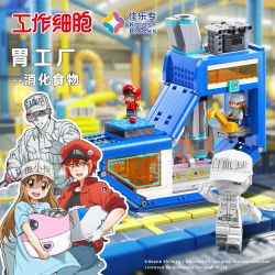 JIALE SPECIAL 32004 TẾ BÀO LÀM VIỆC NHÀ MÁY TIÊU HÓA THỨC ĂN CỦA DẠ DÀY bộ đồ chơi xếp lắp ráp ghép mô hình Movie & Game Phim Và Trò Chơi 1122 khối