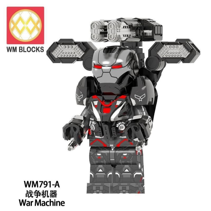 WM 791-A 792-A non Lego NHÂN VẬT NHỎ TRONG CỖ MÁY CHIẾN TRANH bộ đồ chơi xếp lắp ráp ghép mô hình Super Heroes WAR MACHINE Siêu Nhân Anh Hùng