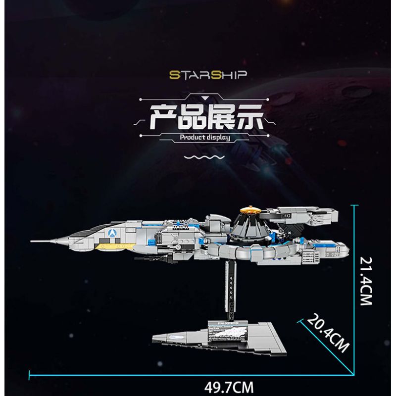 ZHEGAO QJ5472 5472 KẺ HỦY DIỆT NGÔI SAO bộ đồ chơi xếp lắp ráp ghép mô hình STARSHIP 994 khối