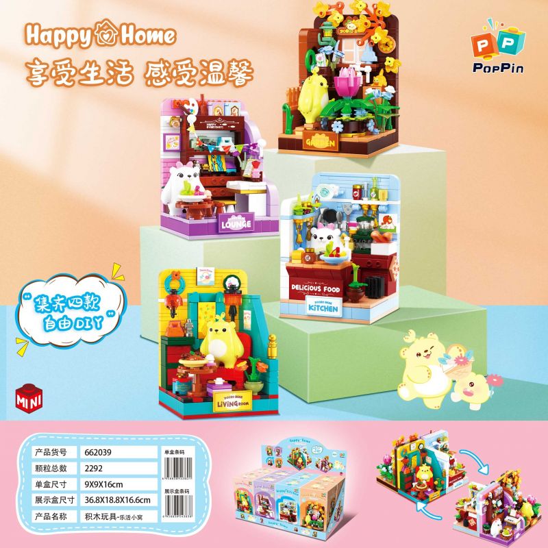 ZHEGAO 662039 GẤU VỪA CHỚM NỞ LOHAS NEST bộ đồ chơi xếp lắp ráp ghép mô hình 2292 khối