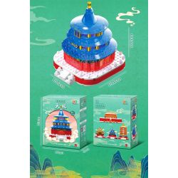 ZHEGAO 612049 KIẾN TRÚC XU HƯỚNG QUỐC GIA THIÊN ĐÀN bộ đồ chơi xếp lắp ráp ghép mô hình Architecture Công Trình Kiến Trúc