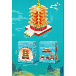 ZHEGAO 612050 KIẾN TRÚC XU HƯỚNG QUỐC GIA THÁP HẠC VÀNG bộ đồ chơi xếp lắp ráp ghép mô hình Architecture Công Trình Kiến Trúc