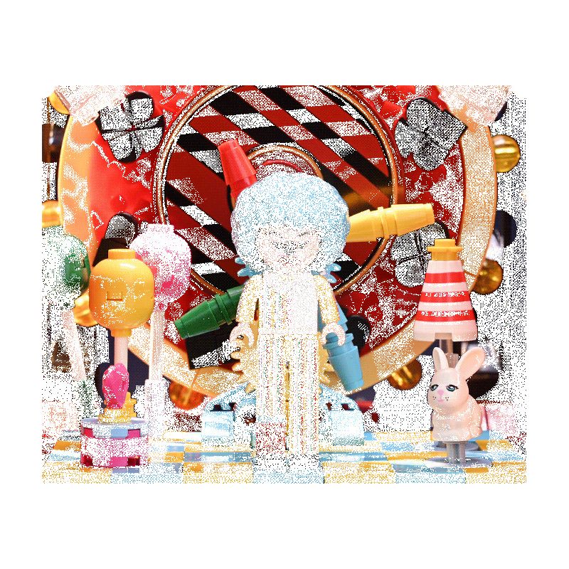 KEEPPLEY K21302 21302 BẠN CÙNG LỚP CHU RẠP XIẾC ẢO THUẬT bộ đồ chơi xếp lắp ráp ghép mô hình CHOUCHOU