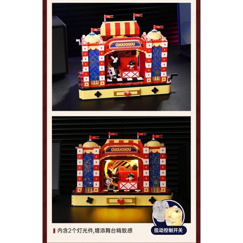 KEEPPLEY K21302 21302 BẠN CÙNG LỚP CHU RẠP XIẾC ẢO THUẬT bộ đồ chơi xếp lắp ráp ghép mô hình CHOUCHOU