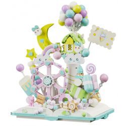 BEAUTY AND 13065 NGÔI NHÀ KẸO TRÁNG MIỆNG VÒNG ĐU QUAY XOAY bộ đồ chơi xếp lắp ráp ghép mô hình Arts & Crafts 1188 khối