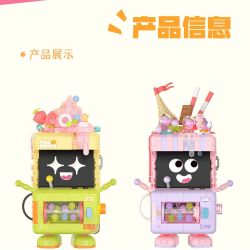 WEILE CREATION 2174 QUẦY TRÁNG MIỆNG CHANH VANI bộ đồ chơi xếp lắp ráp ghép mô hình ICE CREAM 656 khối