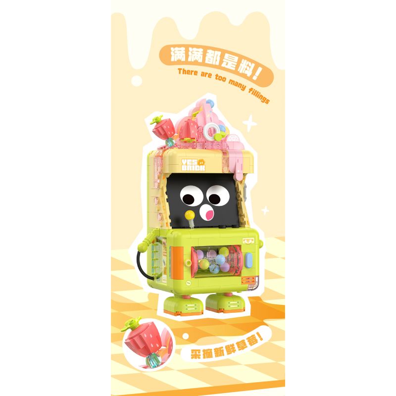 WEILE CREATION 2174 QUẦY TRÁNG MIỆNG CHANH VANI bộ đồ chơi xếp lắp ráp ghép mô hình ICE CREAM 656 khối