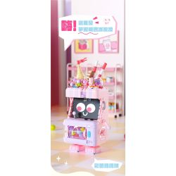 WEILE CREATION 2175 DESSERT INN GẶP GỠ VỚI BỘT KHOAI MÔN bộ đồ chơi xếp lắp ráp ghép mô hình ICE CREAM 623 khối