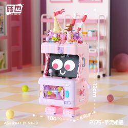 WEILE CREATION 2175 DESSERT INN GẶP GỠ VỚI BỘT KHOAI MÔN bộ đồ chơi xếp lắp ráp ghép mô hình ICE CREAM 623 khối