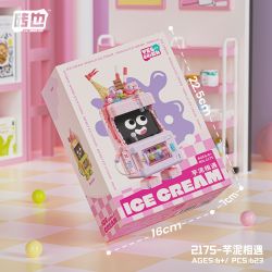 WEILE CREATION 2175 DESSERT INN GẶP GỠ VỚI BỘT KHOAI MÔN bộ đồ chơi xếp lắp ráp ghép mô hình ICE CREAM 623 khối