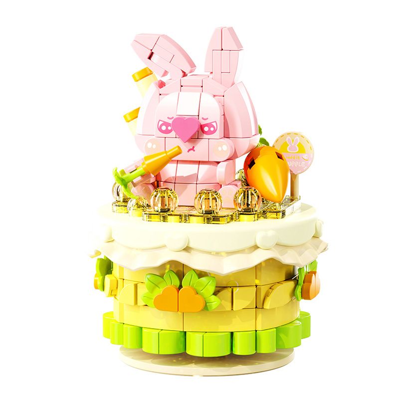 GEKKOSHA 802029 non Lego CHIẾC BÁNH BẬP BÊNH NHỎ XINH SOUFFLÉ VÀ CARROT BUNNY bộ đồ chơi xếp lắp ráp ghép mô hình Arts & Crafts SHAKE