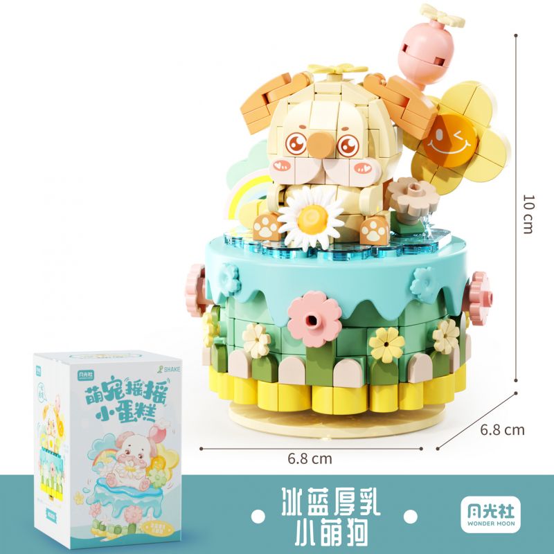 GEKKOSHA 802030 BÁNH BẬP BÊNH THÚ CƯNG DỄ THƯƠNG CHÚ CHÓ NHỎ NGỰC DÀY MÀU XANH BĂNG GIÁ bộ đồ chơi xếp lắp ráp ghép mô hình Arts & Crafts SHAKE