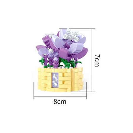 MOYU BLOCK MY97140 97140 YÊU TINH TRONG CHẬU MÙA XUÂN TÀN PHAI bộ đồ chơi xếp lắp ráp ghép mô hình Creator Sáng Tạo 317 khối