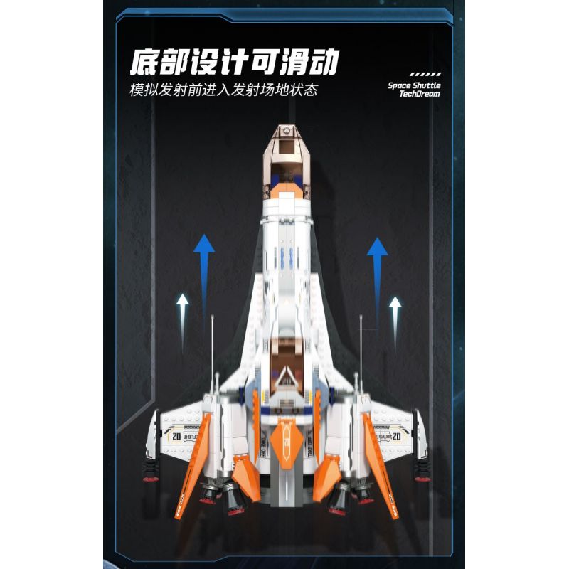 TOP TOY TC1419 1419 KHOA HỌC VIỄN TƯỞNG TÀU CON THOI bộ đồ chơi xếp lắp ráp ghép mô hình SPACE SHUTTLE TECHDREAM 800 khối