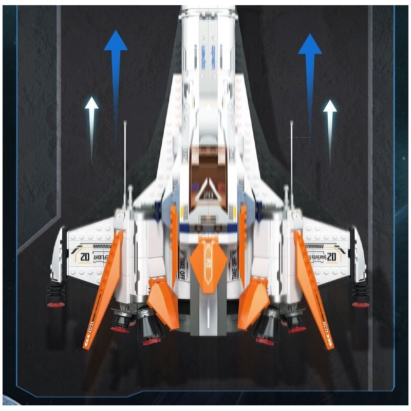 TOP TOY TC1419 1419 KHOA HỌC VIỄN TƯỞNG TÀU CON THOI bộ đồ chơi xếp lắp ráp ghép mô hình SPACE SHUTTLE TECHDREAM 800 khối