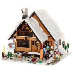 LUMIBRICKS FUNWHOLE F9041 9041 NGÔI NHÀ CỔ ĐIỂN CABIN TRƯỢT TUYẾT bộ đồ chơi xếp lắp ráp ghép mô hình Creator Sáng Tạo 2187 khối