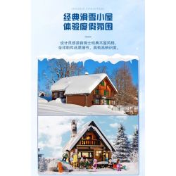 LUMIBRICKS FUNWHOLE F9041 9041 NGÔI NHÀ CỔ ĐIỂN CABIN TRƯỢT TUYẾT bộ đồ chơi xếp lắp ráp ghép mô hình Creator Sáng Tạo 2187 khối