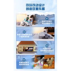 LUMIBRICKS FUNWHOLE F9041 9041 NGÔI NHÀ CỔ ĐIỂN CABIN TRƯỢT TUYẾT bộ đồ chơi xếp lắp ráp ghép mô hình Creator Sáng Tạo 2187 khối