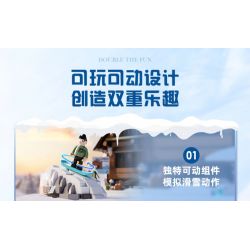 LUMIBRICKS FUNWHOLE F9041 9041 NGÔI NHÀ CỔ ĐIỂN CABIN TRƯỢT TUYẾT bộ đồ chơi xếp lắp ráp ghép mô hình Creator Sáng Tạo 2187 khối