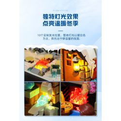 LUMIBRICKS FUNWHOLE F9041 9041 NGÔI NHÀ CỔ ĐIỂN CABIN TRƯỢT TUYẾT bộ đồ chơi xếp lắp ráp ghép mô hình Creator Sáng Tạo 2187 khối