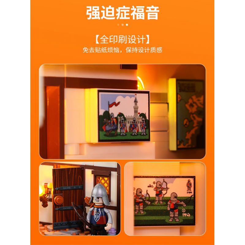 LUMIBRICKS FUNWHOLE F9048 9048 THỜI TRUNG CỔ SÂN TẬP BINH SĨ bộ đồ chơi xếp lắp ráp ghép mô hình Medieval Castle Chiến Tranh Trung Cổ 964 khối