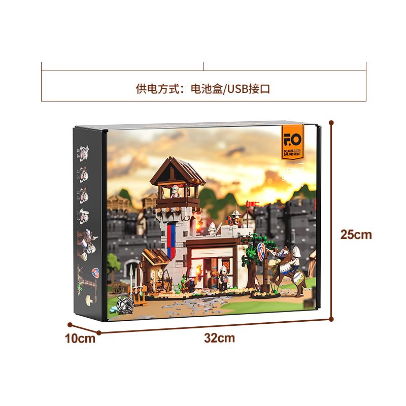 LUMIBRICKS FUNWHOLE F9048 9048 THỜI TRUNG CỔ SÂN TẬP BINH SĨ bộ đồ chơi xếp lắp ráp ghép mô hình Medieval Castle Chiến Tranh Trung Cổ 964 khối