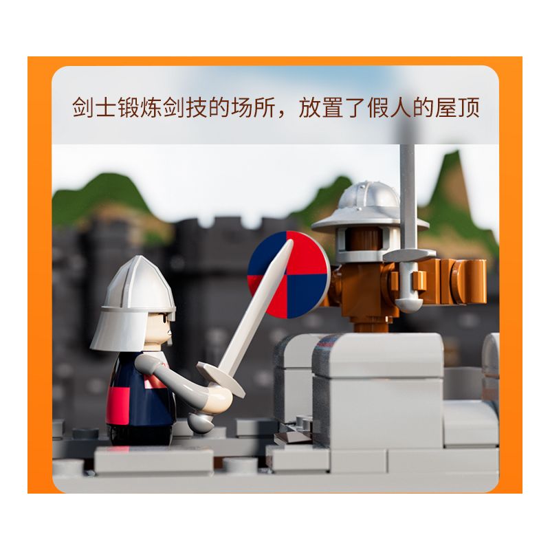 LUMIBRICKS FUNWHOLE F9048 9048 THỜI TRUNG CỔ SÂN TẬP BINH SĨ bộ đồ chơi xếp lắp ráp ghép mô hình Medieval Castle Chiến Tranh Trung Cổ 964 khối