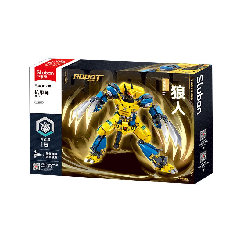 SLUBAN M38-B1298 B1298 1298 M38B1298 38-B1298 BẬC THẦY CƠ KHÍ MECHA NGƯỜI SÓI ƯU TÚ bộ đồ chơi xếp lắp ráp ghép mô hình 525 khối