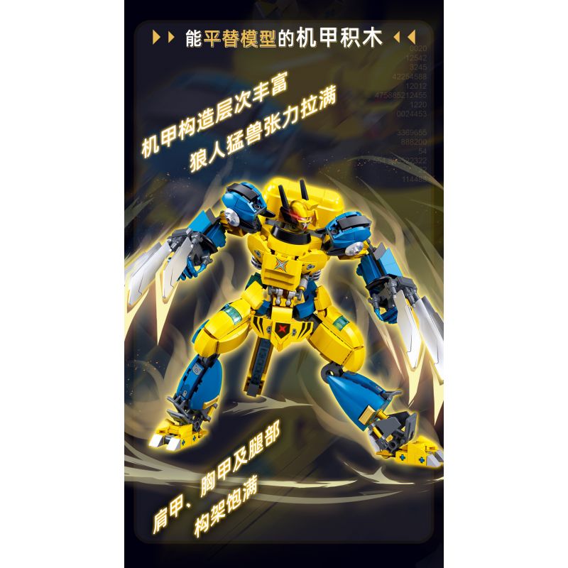 SLUBAN M38-B1298 B1298 1298 M38B1298 38-B1298 BẬC THẦY CƠ KHÍ MECHA NGƯỜI SÓI ƯU TÚ bộ đồ chơi xếp lắp ráp ghép mô hình 525 khối