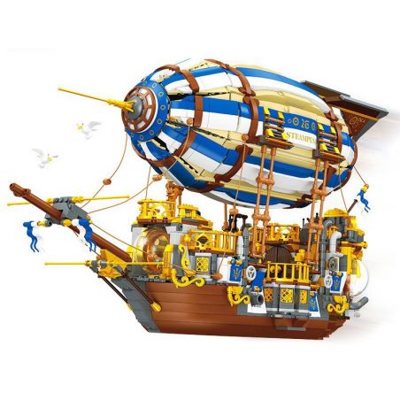 JIESTAR JJ9126 9126 KHINH KHÍ CẦU STEAMPUNK bộ đồ chơi xếp lắp ráp ghép mô hình STEAMPUNK AIRSHIP 3272 khối