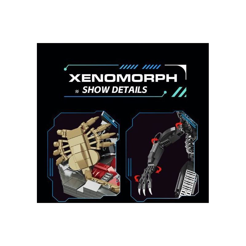 JIESTAR JJ9154 9154 CHIẾN ĐẤU VỚI NGƯỜI NGOÀI HÀNH TINH bộ đồ chơi xếp lắp ráp ghép mô hình XENOMORPH 882 khối