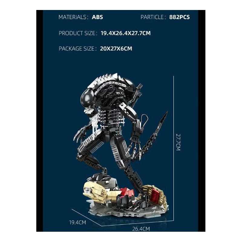 JIESTAR JJ9154 9154 CHIẾN ĐẤU VỚI NGƯỜI NGOÀI HÀNH TINH bộ đồ chơi xếp lắp ráp ghép mô hình XENOMORPH 882 khối
